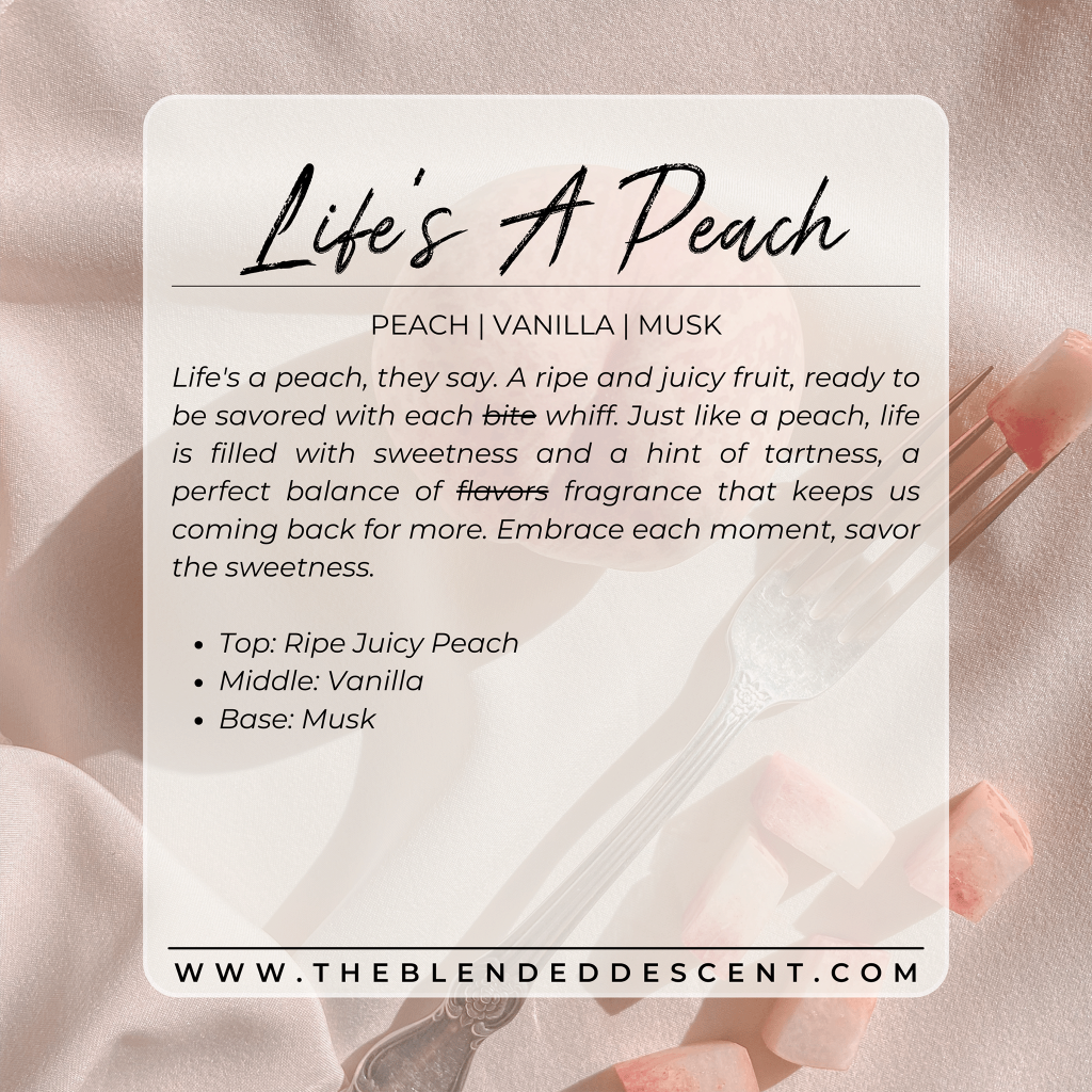Life's A Peach - Coconut Soy Wax Melt