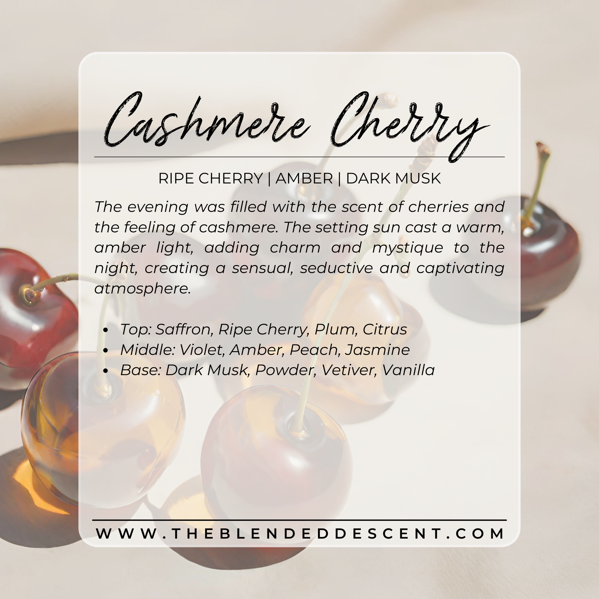 Cashmere Cherry - Coconut Soy Wax Melt