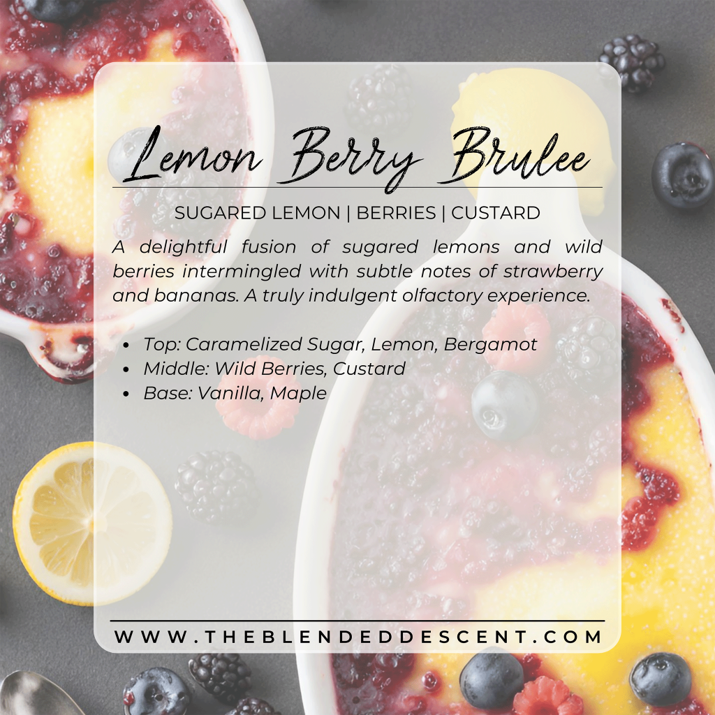 Lemon Berry Brulee - Coconut Soy Wax Melt