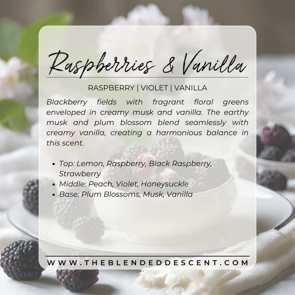 Raspberries & Vanilla - Coconut Soy Wax Melt