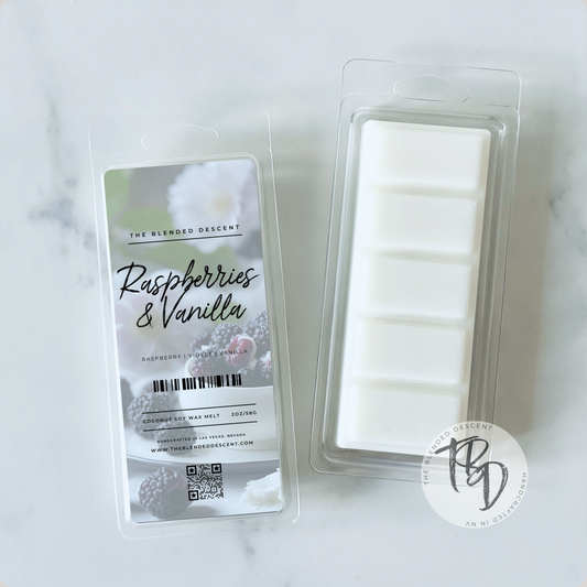 Raspberries & Vanilla - Coconut Soy Wax Melt